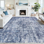 9x12 Area Rugs for Living Room Washable Rug: Anti-Skid Abstract Modern Living by Crority