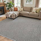 Faux Jute Area Rug 6'x9', Washable & Non-Slip, No Odor. Farmhouse Boho Style - Image 5