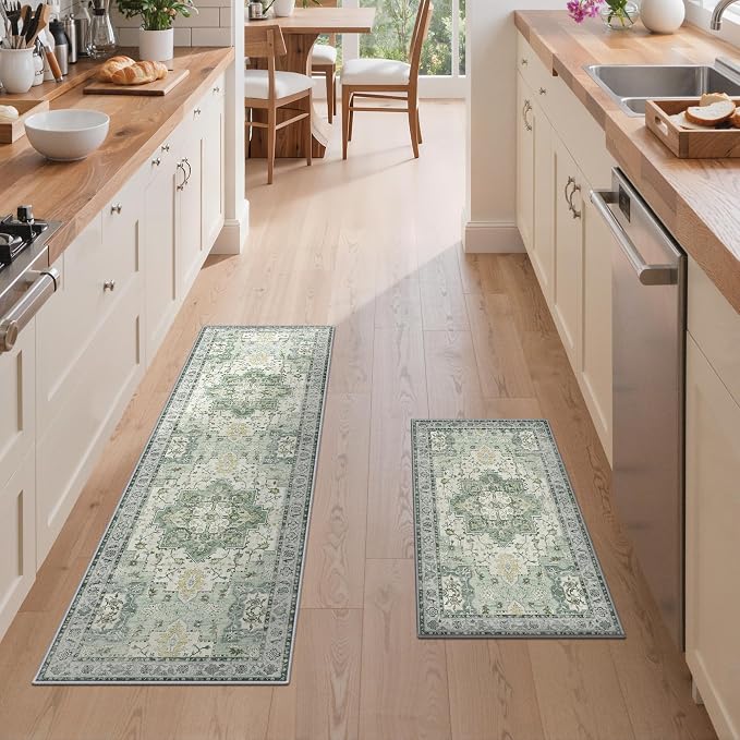 GENIMO Kitchen Rugs Non Slip Washable, Cushioned Standing Mat, Kitchen Runner - Image 3