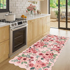 DUKINO 2x5 Washable Runner Rugs, Non Slip Floral Print Entryway Rug - Image 3