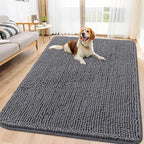 Smiry Dog Door Mat for Muddy Paws 70x35, Absorbent Dirt Trapper, Non-Slip by Smiry