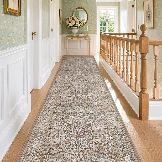 Boho Moss 3x16 Extra Long Runner Rug by HazoHaus