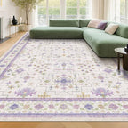 8x10 Large Lavender Rug for Bedroom, Floral Area Rug for Living Room, Dinning - Image 3