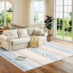 Miukiki 5x7 Area Rug for Living Room Moroccan Washable Rugs Non Slip Indoor - Image 7