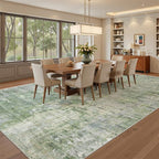 Soalmost 7x10 Area Rug for Living Room Washable Abstract Vintage Soft Thin - Image 4