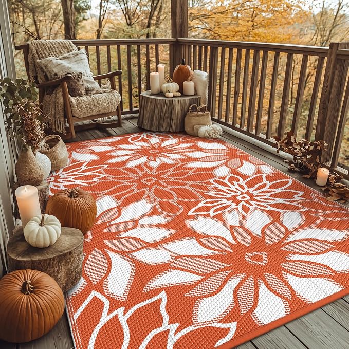 GENIMO Outdoor Rug Waterproof for Patio Decor, Large Area Rugs Mats for RV - Image 2