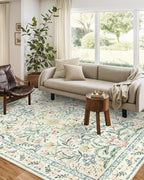 Wonnitar Boho Floral Washable Rugs 5x7, Soft Area Rugs - Image 5