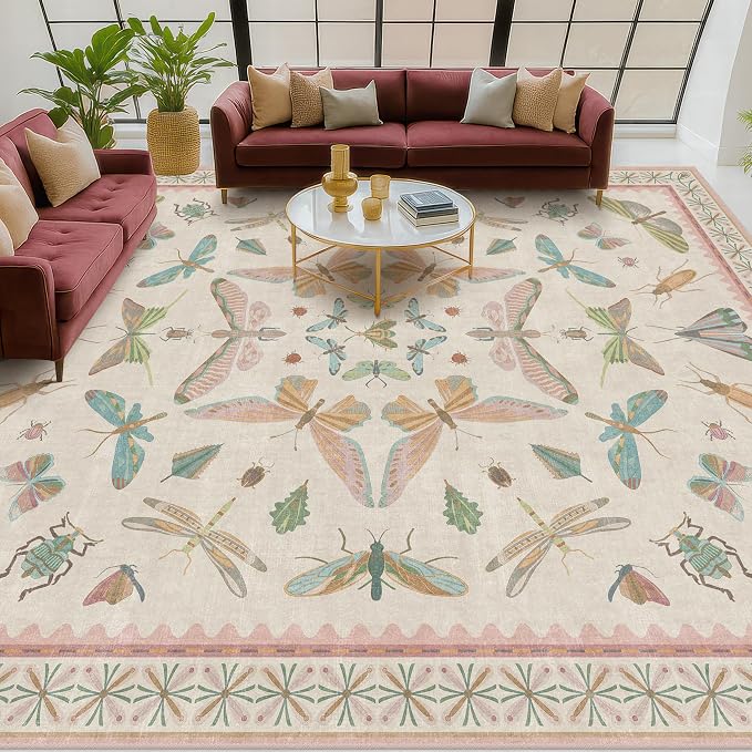 Hazo Haus 7x9 Cute Insect Rugs for Girls Bedroom - Image 6