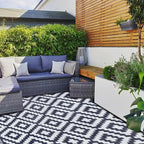 SAND MINE Reversible Mats, Plastic Straw Rug, Modern Area Rug, Large Floor Mat - Image 5
