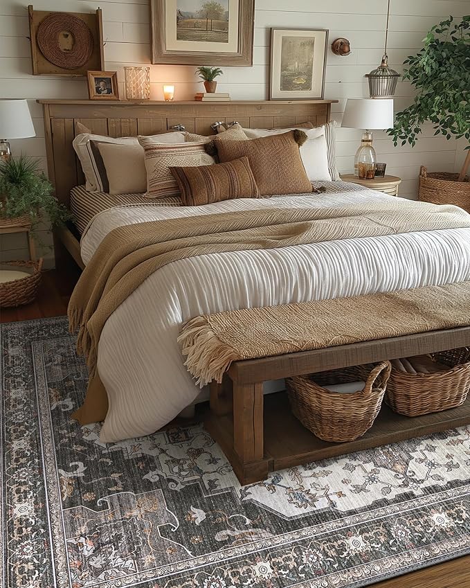 BEIMO Area Rugs 5x7 for Living Room Bedroom, Modern Vintage Boho Machine - Image 3
