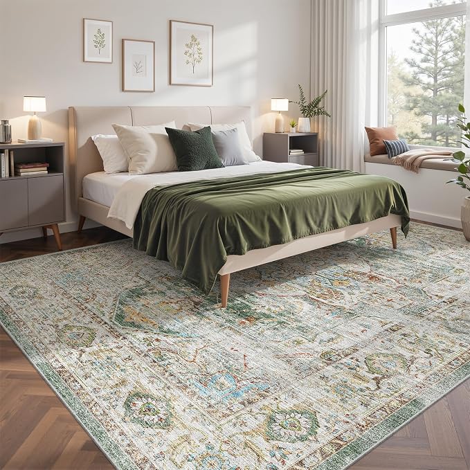befbee 9x12 Area Rug, Ultra-Thin Washable Rugs - Image 7