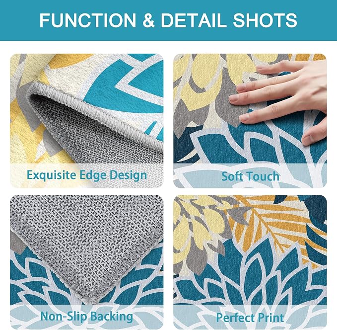 Colorful 2x6 Washable Runner Rug - Image 4