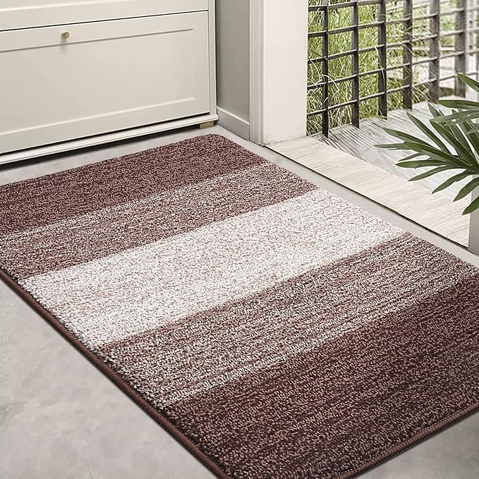 Kitinjoy Indoor Outdoor Door Mat, 36x24 Non-Slip Absorbent Dirt Trapper by Kitinjoy