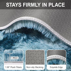 2x5 Feet Soft Fluffy Blue Runner Rug - Image 6