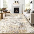 Area Rugs 9x12 Living Room: Washable Large Abstract Neutral Modern Soft Rugs by LOONGRUG