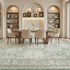 Soalmost 10x14 Area Rugs for Living Room, Non Slip Machine Washable Vintage Rugs - Image 3