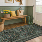 Dark Green 2'6"x10' Hallway Runner Rug - Image 3