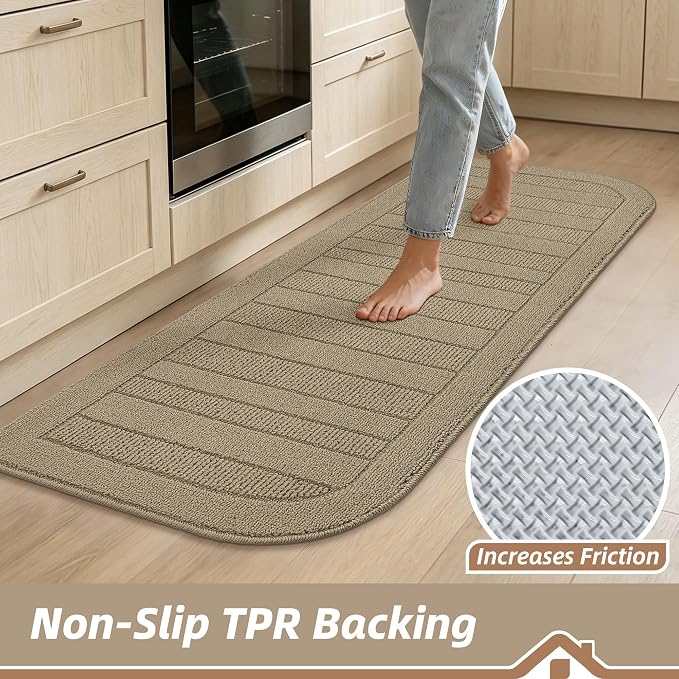 BEQHAUSE Kitchen Rugs Set of 2 Non-Slip Washable Kitchen Mats - Image 4