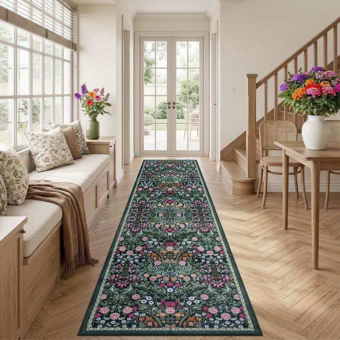 Runner Rug for Entryway: 2.6x14 Kitchen Rugs Non Slip Washable Ultra-Thin Soft - Image 3