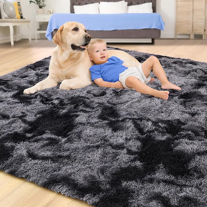 Tepook Soft Fluffy Rugs for Living Room, 5x8 Shaggy Area Rug for Bedroom - Image 4