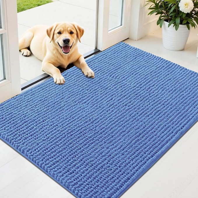 OLANLY Dog Door Mat for Muddy Paws 44x32, Ultra Absorbent Chenille Mud Doormat by OLANLY