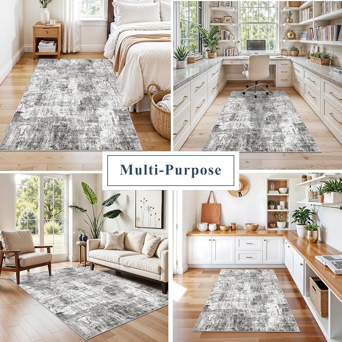 4x6 Entryway Rug – Non-Slip Low-Pile Small Area Rug - Image 4