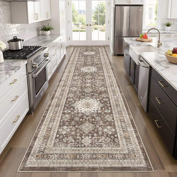 Vintage Hallway Runner Rug 3x12: Large Soft Washable Entryway - Image 6