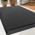 Front Door Mat, Heavy Duty Non-Slip Rubber Dirt Trapper, Quick-Dry Low-Profile by WELDUN