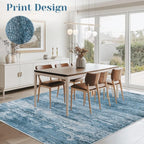 Washable Rug 6x9 Area Rugs for Living Room: Neutral Soft Rug Abstract Non Slip - Image 2