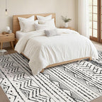 Nakagishi Black Rug Living Room Rugs: 9x12 Machine Washable Boho Large Neutral - Image 5