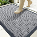 OLANLY Front Door Mat Outside Entrance 35x23, Heavy Duty Sturdy Natural Rubber by OLANLY