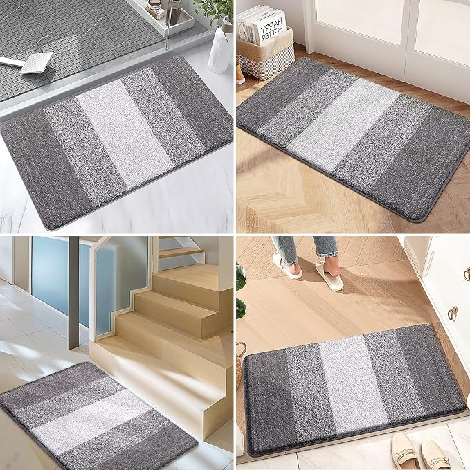 Kitinjoy Indoor Outdoor Door Mat, 50x30 Non-Slip Absorbent Dirt Trapper - Image 6