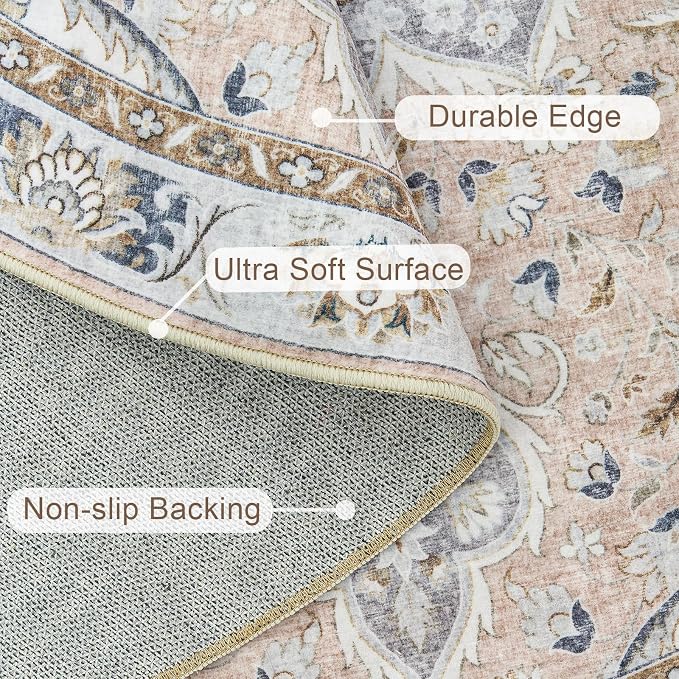 Ultra-Thin Washable 4ft Round Rug - Image 6