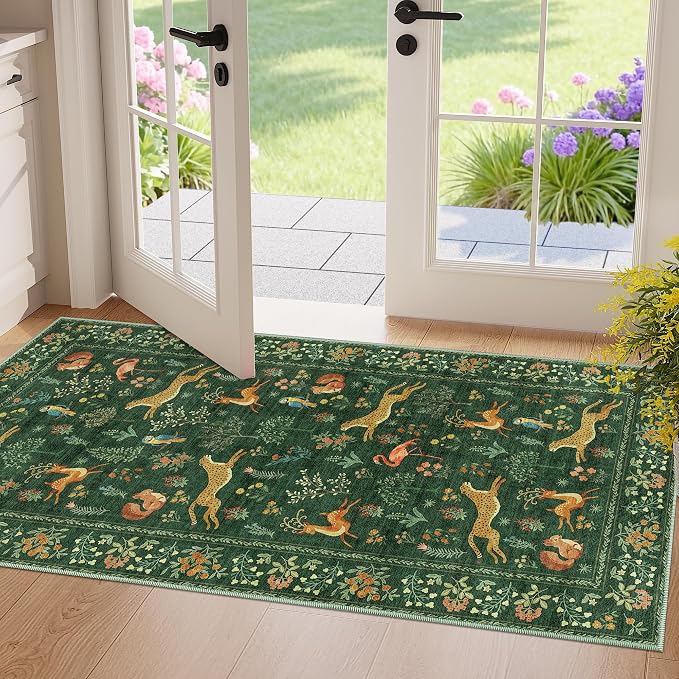 DUKINO 2x4 Rug for Hallway, Washable Kitchen Runner Rug by DUKINO