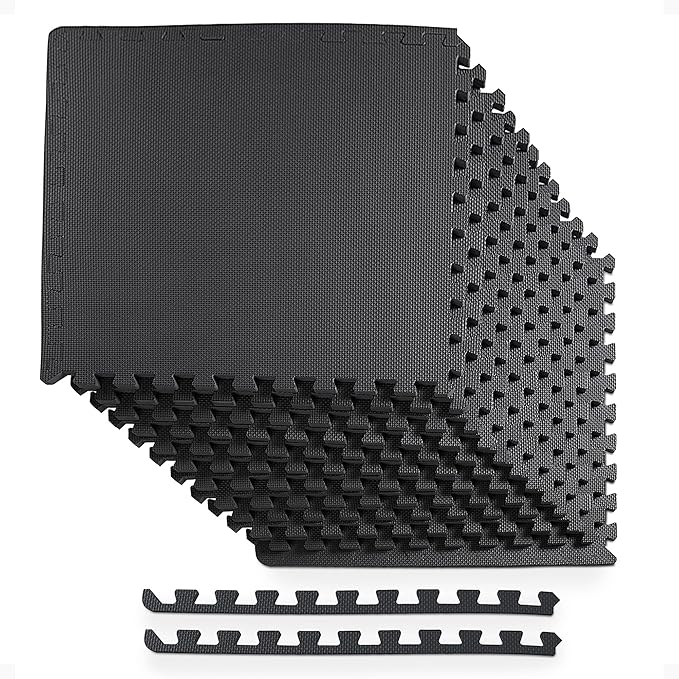 BalanceFrom Puzzle Exercise Mat 1/2" Thick, EVA Interlocking Foam Floor Tiles by Unknown