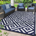 GENIMO Outdoor Rugs 8'x10' Waterproof, Reversible Mats, Area Plastic Straw Rug by GENIMO
