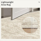 Soalmost 7x9 Area Rug for Living Room Washable Abstract Vintage Soft Thin - Image 6