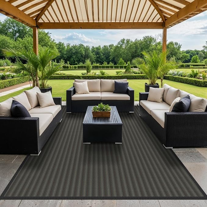 GENIMO Outdoor Rug for Patio Clearance, Lightweight Waterproof RV Camping Mat - Image 2