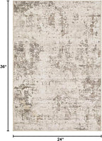 UERMEI 2x3 Entryway Area Rug: Washable Neutral Modern Abstract Small Rug - Image 2