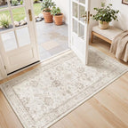 Madane 2x4 Washable Rugs for Entryway, Low Pile Non-Slip Small Area Rug Kitchen by Madane
