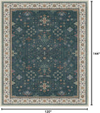 Hazo Haus Dark Green Oushak Living Room Rug 10x12 - Image 2