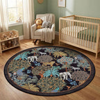 GarveeHome Jungle Round Washable Rugs 6ft Non-Slip Soft Round Rug - Image 8