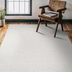 CAMILSON Easy Jute Rug 4x6, Indoor Outdoor Off-White Farmhouse Area Rugs - Image 5