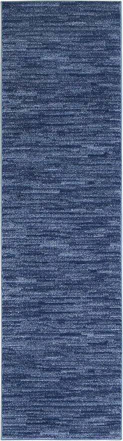 Nourison Home Nourison Essentials Navy Blue 2' x 6' Area Rug - Image 6