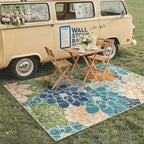 GENIMO Indoor Outdoor Area Rug 9'x12', Machine Washable Rugs - Image 3