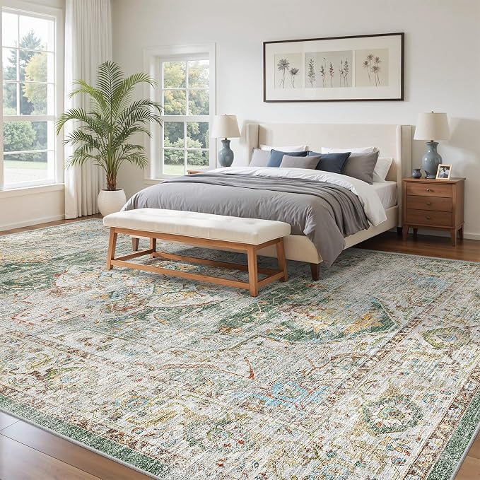 befbee 10x14 Area Rugs, Ultra-Thin Washable Rugs - Image 7