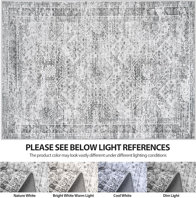 9x12 Area Rugs for Living Room Rug Washable: Abstract Large Rug for Dining Room - Image 7