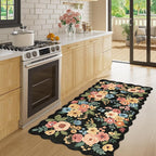 DUKINO 2x4 Washable Runner Rugs, Non Slip Floral Print Entryway Rug - Image 3