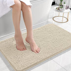 OLANLY Small Bathroom Rugs 24x16, Extra Soft Absorbent Chenille Bath Rugs by OLANLY