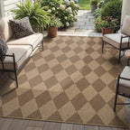 Lahome Checkered Easy Jute Indoor Outdoor Rug, 5x7 Area Rugs - Image 8